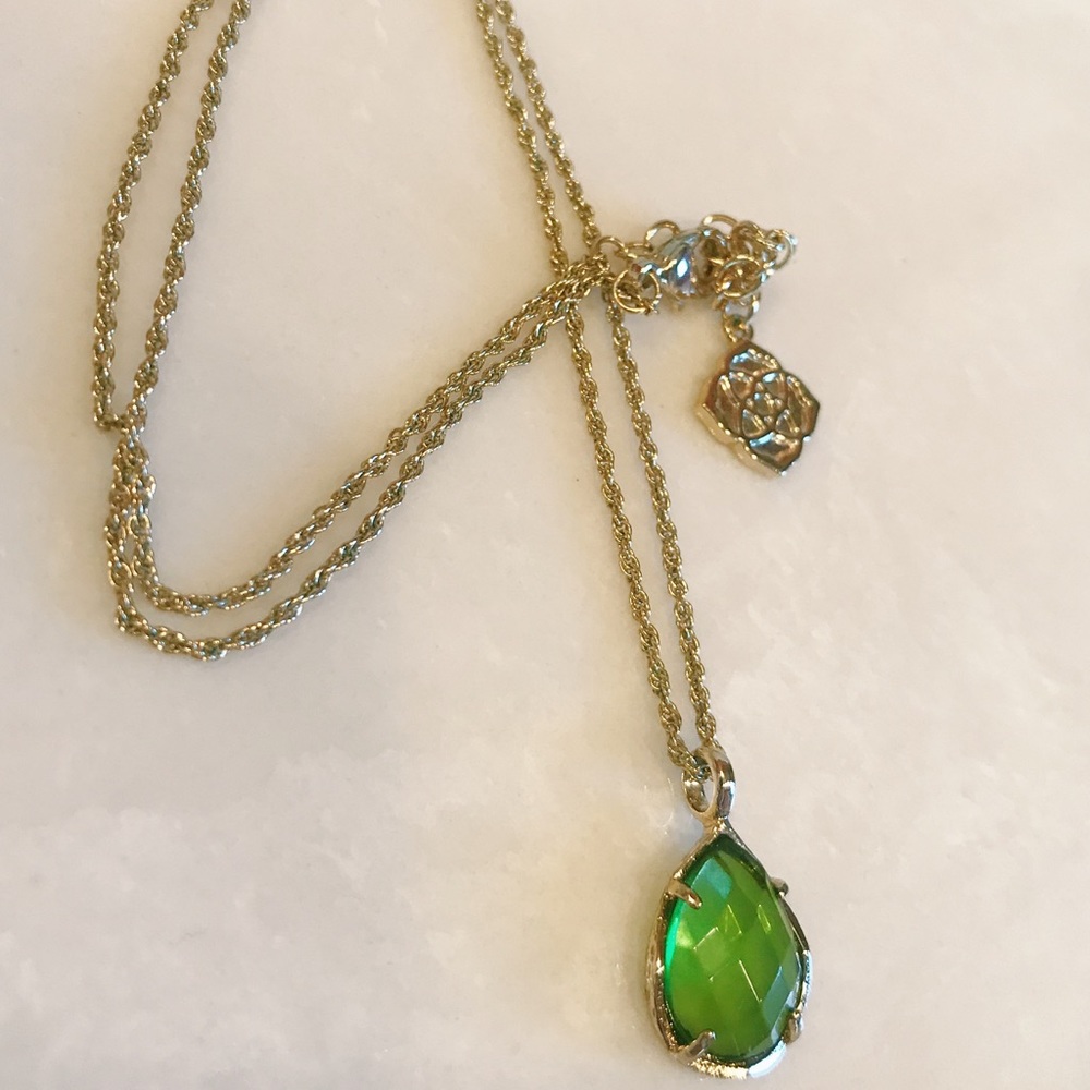 Kendra Scott ‘Kiri’ Necklace - Peridot Illusion